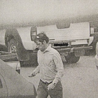 Davide Perrin fotografato dai carabinieri all'appuntamento con Cosimo Lippo