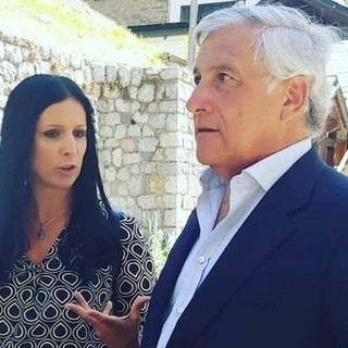 Emily Rini con il vice presidente del Consiglio Antonio Tajani
