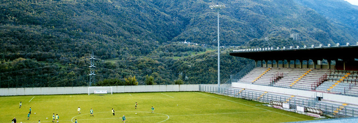 Lo stadio 'Perucca' di Saint-Vincent Lo stadio 'Perucca' di Saint-Vincent