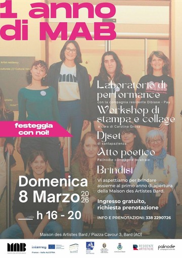 Bard, la Maison des Artistes compie un anno: festa l’8 marzo tra workshop e dj set