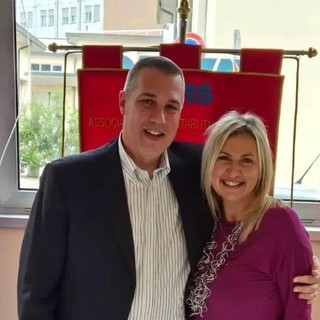 Il Presidente nazionale Avis Oscar Bianchi con Ingrid Bredy