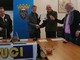 Da sn:  Cap. Com. CRI Piffari Antonello, Ten. Alp. Vizzi Erik, presidente UNUCI Ferrero Massimo, il relatore Gen. B. Vizzi Antonio