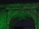 L'Arco d'Augusto s'illumina di verde per ricordare la lotta all'ictus