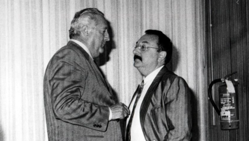 A ds Bruno milanesio con l'allora presidente della REgione l''unionista Mario Andrione