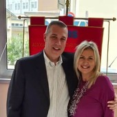 Il Presidente nazionale Avis Oscar Bianchi con Ingrid Bredy