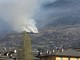 Un recente abbruciamento agricolo sulla collina di Aosta, da molti scambiato, a buon titolo, per un incendio