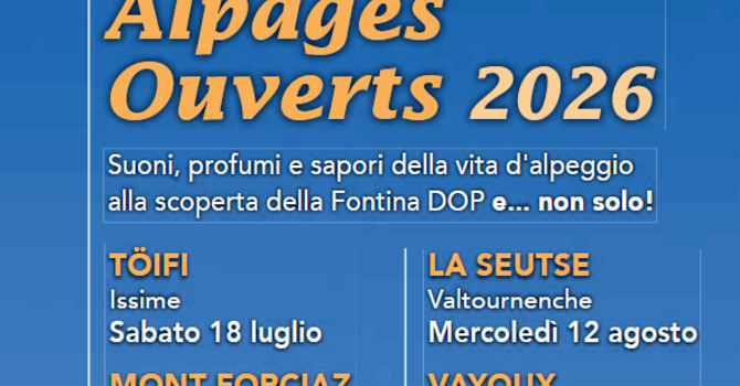 Alpages Ouverts 2026, quattro giornate negli alpeggi per riscoprire l'anima della Valle d'Aosta Alpages Ouverts 2026, quattro giornate negli alpeggi per riscoprire l'anima della Valle d'Aosta