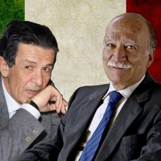 Enrico Berlinguer (sn) e Giorgio Almirante