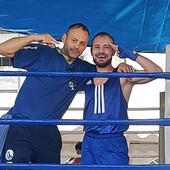 Samuele Scapin con il suo allenatore Samuele Scapin con il suo allenatore