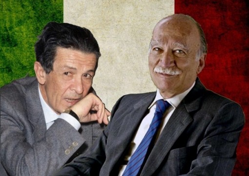 Enrico Berlinguer (sn) e Giorgio Almirante