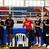 da sx Ismael Beioud, Edward Semakula, maestro Luca De Carolis, Jastin Koceku, Selin Bunduchi da sx Ismael Beioud, Edward Semakula, maestro Luca De Carolis, Jastin Koceku, Selin Bunduchi