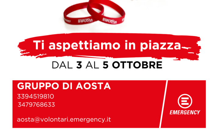 Un Cantuccio di Pace con Emergency ad Aosta e Gressan Un Cantuccio di Pace con Emergency ad Aosta e Gressan