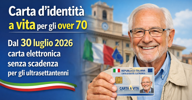 Carta d’identità a vita per gli over 70, il decreto entra in vigore: cosa cambia e da quando Carta d’identità a vita per gli over 70, il decreto entra in vigore: cosa cambia e da quando