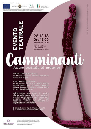 Al via 'Camminanti', laboratorio di teatro per cittadini stranieri Al via 'Camminanti', laboratorio di teatro per cittadini stranieri