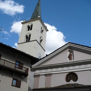 La chiesa di Valtournenche, dove sono stati celebrati i funerali di Eugenio Pession