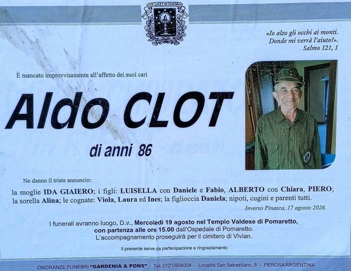 Addio ad Aldo Clot, l’Alpino che sapeva conquistare tutti con semplicità e ironia Addio ad Aldo Clot, l’Alpino che sapeva conquistare tutti con semplicità e ironia