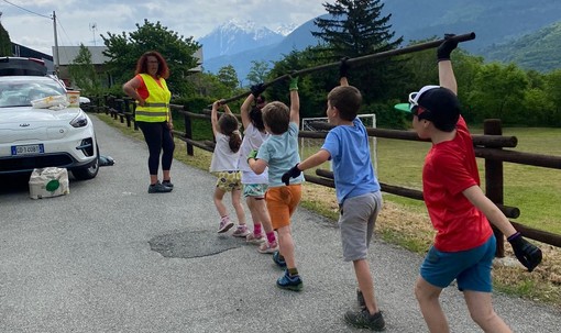Anche i bambini in azione
