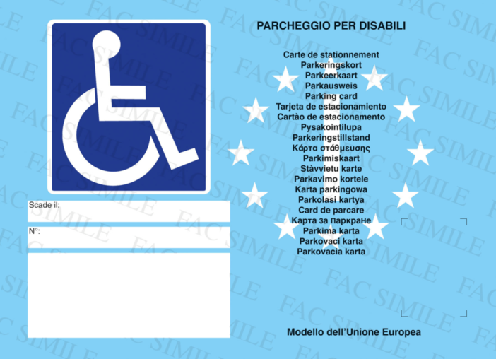 Ad Aosta il contrassegno disabili diventa davvero europeo