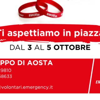 Un Cantuccio di Pace con Emergency ad Aosta e Gressan