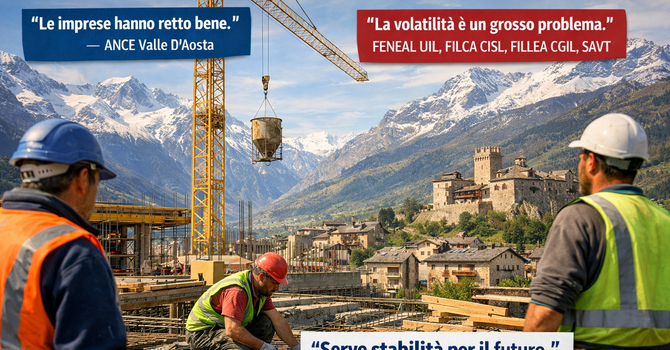 Edilizia valdostana, l’accordo sull’Evr tra fiducia e timori globali Edilizia valdostana, l’accordo sull’Evr tra fiducia e timori globali