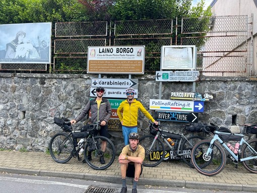 Al cenro Denis Falconieri con Andrea Bettega e Matteo Capitoni