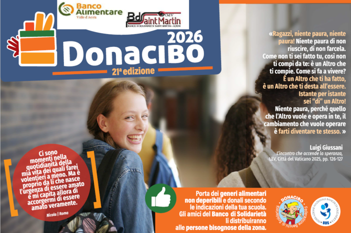 Donacibo, il gesto che educa: scuole valdostane in prima linea contro lo spreco e la povertà