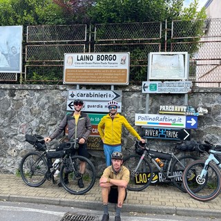 Al cenro Denis Falconieri con Andrea Bettega e Matteo Capitoni