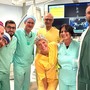 L’equipe della Cardiologia, guidata dal Dott. Paolo Scacciatella, che ha eseguito con successo un intervento di cardioneuroablazione