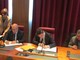 Il questore di Aosta, Pietro Ostuni, il Presidente della Giunta, Laurent Vierin e il presidente della Sitrasb, Silvano Meroi, firmano il protocollo