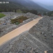 Nuova chiusura sulla SR 28 di Bionaz per colata detritica Nuova chiusura sulla SR 28 di Bionaz per colata detritica