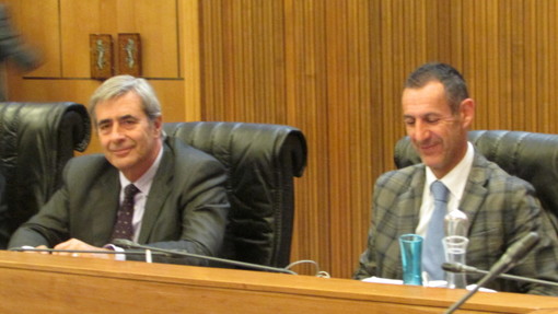 Antonio Fosson e Claudio Restano sorridenti nel novembre 2016
