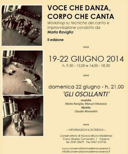 ARTE: Dopo MaisonLoisir Claudio Morandini con ‘Gli Oscillanti’ al Conservatorio di Cesena ARTE: Dopo MaisonLoisir Claudio Morandini con ‘Gli Oscillanti’ al Conservatorio di Cesena