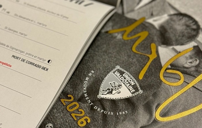 Calendrier de l’Union Valdôtaine 2026 : un hommage à Corrado Gex