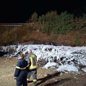 Incendio nella notte a Pontey, in fiamme una catasta di legna: nessun ferito Incendio nella notte a Pontey, in fiamme una catasta di legna: nessun ferito