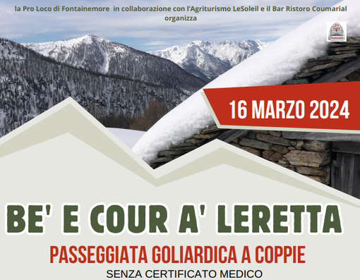 Fontainemore: Unisciti alla corsa goliardica a Leretta