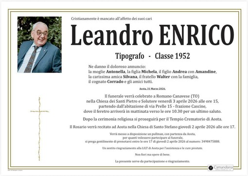 Addio a Leandro Enrico, il tipografo che ha segnato la storia della Valle d’Aosta