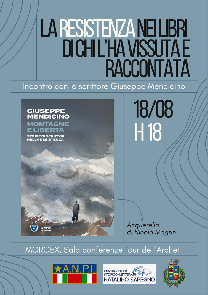 Morgex: Giuseppe Mendicino racconta “La Resistenza nei libri di chi l’ha vissuta e raccontata” Morgex: Giuseppe Mendicino racconta “La Resistenza nei libri di chi l’ha vissuta e raccontata”