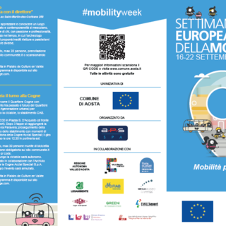 Aosta: L’autunno inizia con la Sem: dal 16 al 22 settembre la 24/a settimana europea sul tema “Mobilità per tutti”