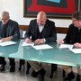 Da sn: Massimo Uberti, direttore USL); Carlo Marzi, Assessore; Paolo Fonio, Direttore facoltà scienze chirurgiche Università degli Studi di Torino
