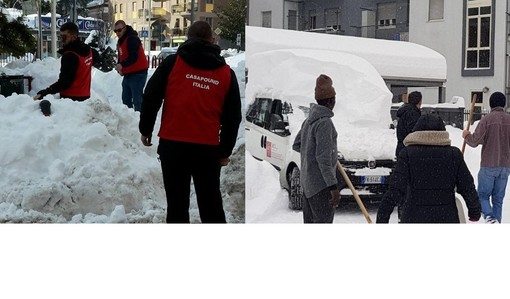 Aosta: Migranti e CasaPound 'insieme' a spalar neve e dare una mano a Lancerotto