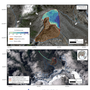 La foto ricostruisce l’area sorgente dell’evento: circa 0,32 km² di ghiacciaio coinvolto, corrispondenti a una stima di 23,1 milioni di m³ di ghiaccio, associati a un’importante area di instabilità del versante roccioso. La linea tratteggiata indica la direzione iniziale della massa mobilizzata La foto ricostruisce l’area sorgente dell’evento: circa 0,32 km² di ghiacciaio coinvolto, corrispondenti a una stima di 23,1 milioni di m³ di ghiaccio, associati a un’importante area di instabilità del versante roccioso. La linea tratteggiata indica la direzione iniziale della massa mobilizzata