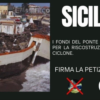 Sicilia ferita dal ciclone, la petizione: “Usiamo i fondi del Ponte per ricostruire”