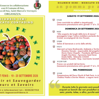 An pomma pe an sei, a Petit-Fénis torna l’incontro tra biodiversità, contadini e territorio