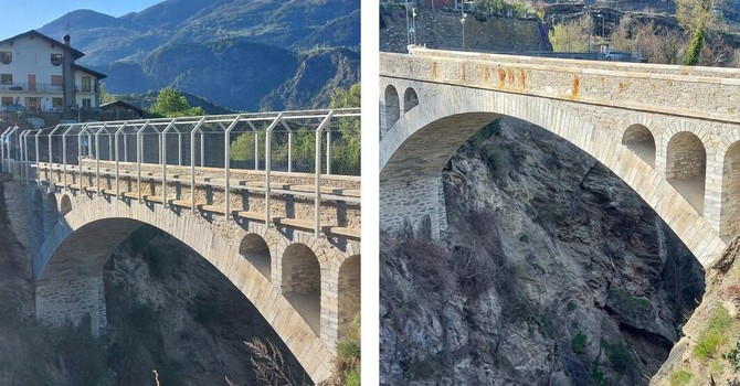 Il ponte ferito di Introd