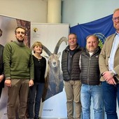 Da sinistra Francesco Bozzato, Franco Allera, Mauro Durbano, Nella Thérisod, Massimo Chatrian, Mauro Guglielmetti, Marco Rossato