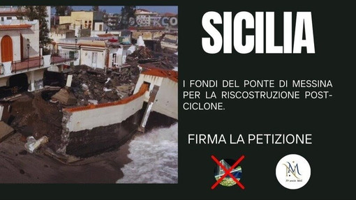 Sicilia ferita dal ciclone, la petizione: “Usiamo i fondi del Ponte per ricostruire”