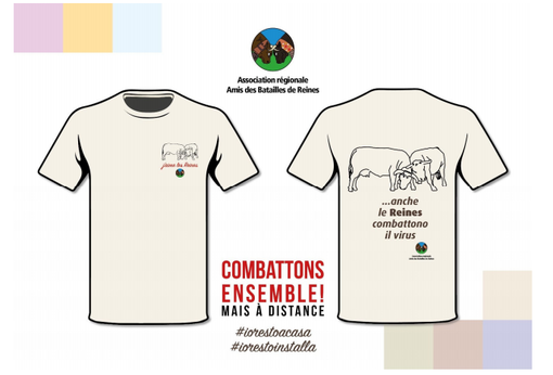 La t-shirt dell'’Association Amis Batailles de Reines contro il coronavirus