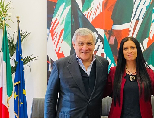 Emily Rini con Antonio Tajani