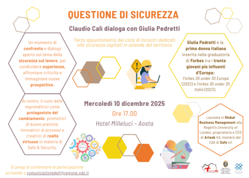 Questione di sicurezza’, un incontro dedicato alla sicurezza sul lavoro Questione di sicurezza’, un incontro dedicato alla sicurezza sul lavoro
