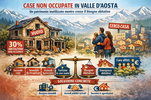 Case non occupate in Valle d’Aosta: un patrimonio immobiliare inutilizzato mentre cresce il bisogno abitativo